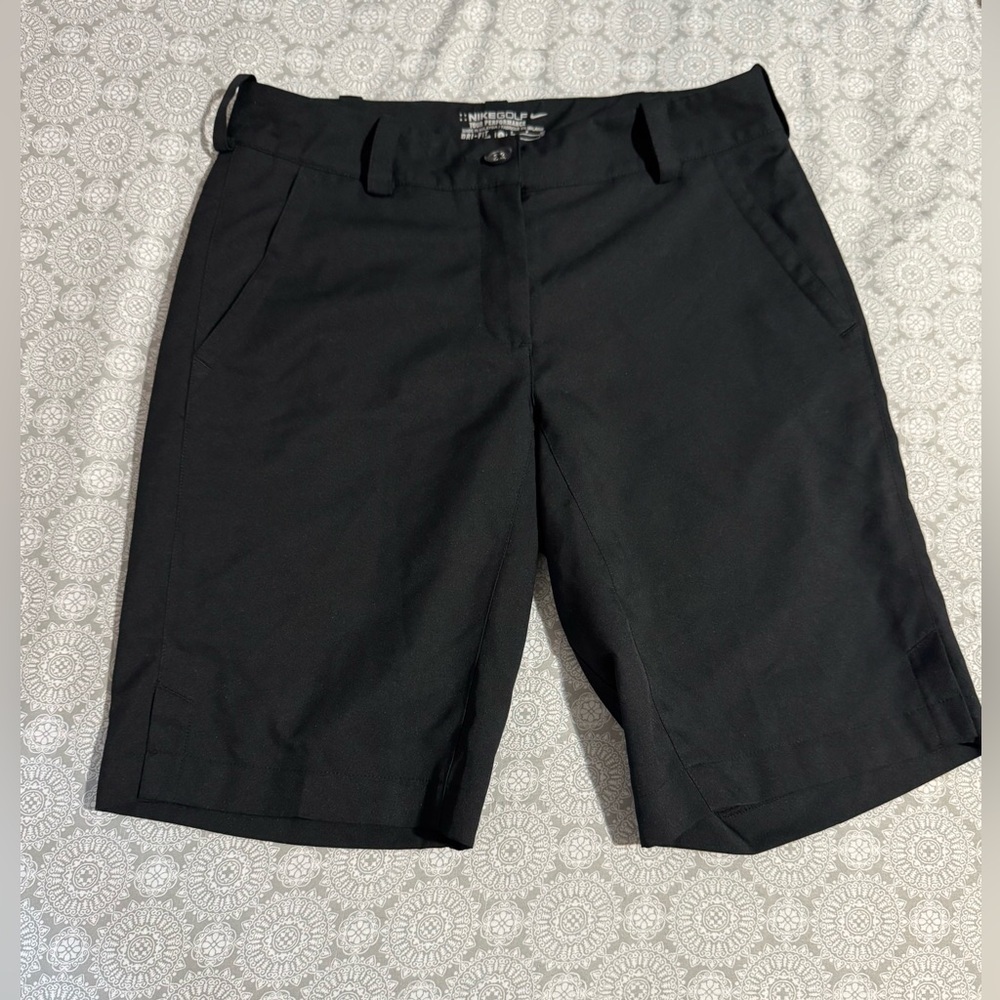 Nike Golf Shorts Women's 4 Black Dri Fit Bermuda Stretch Sports Casual Walking
